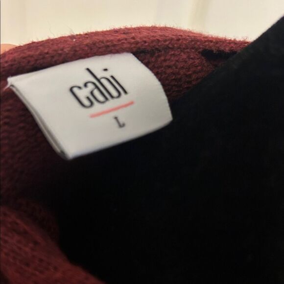 CAbi Burgundy Knit Sweater large style #3529 - Picture 7 of 10